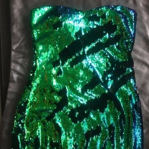 Mermaid Reversible Sequin Tube Dress